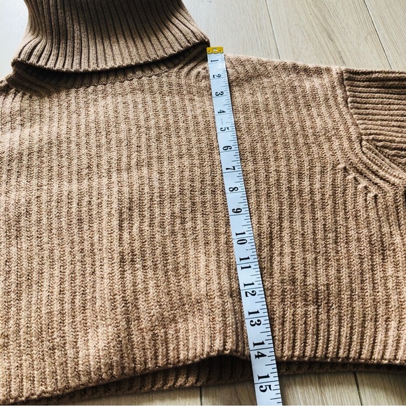 Aritzia Babaton Guell Sweater 100% Merino Wool in Heather Gold Camel Size S - Picture 11 of 11
